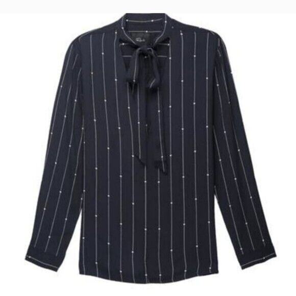 Rails Rhea Stars Stripes Necktie Blouse Size XS New‎ with Tags - Picture 7 of 9